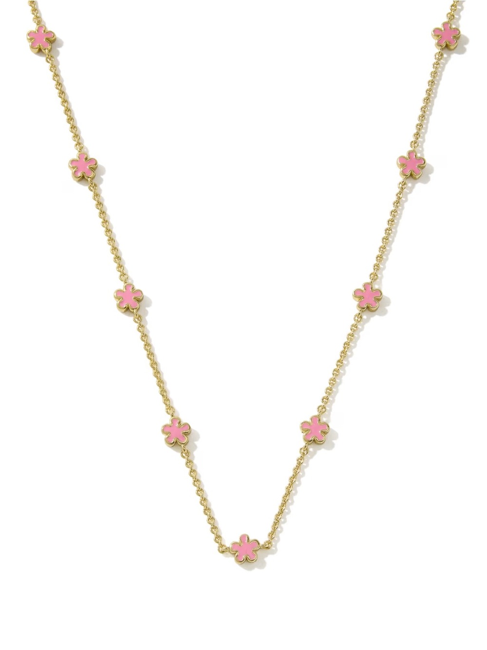 NWT Kendra Scott Jane Gold Strand Necklace in Dark Pink Enamel